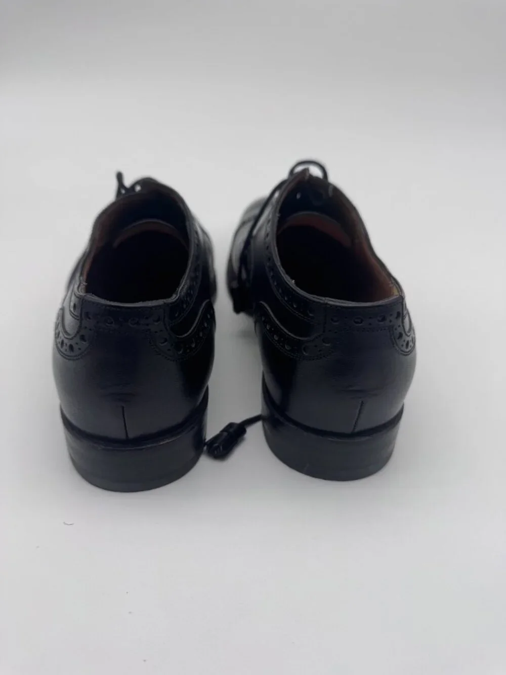 Gucci Black Leather Cap Toe Oxford Dress Shoes Made in Italy Men's 8.5